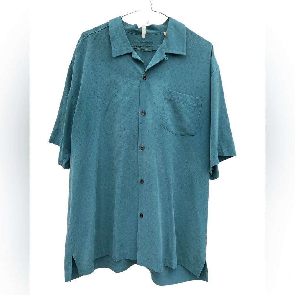 Tommy Bahama Men’s Teal Textured Shirt